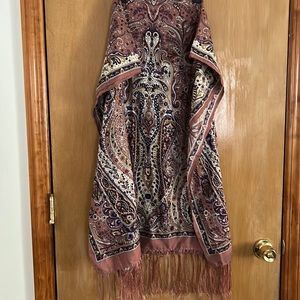 Pink/Purplish Designed Scarf/Shawl